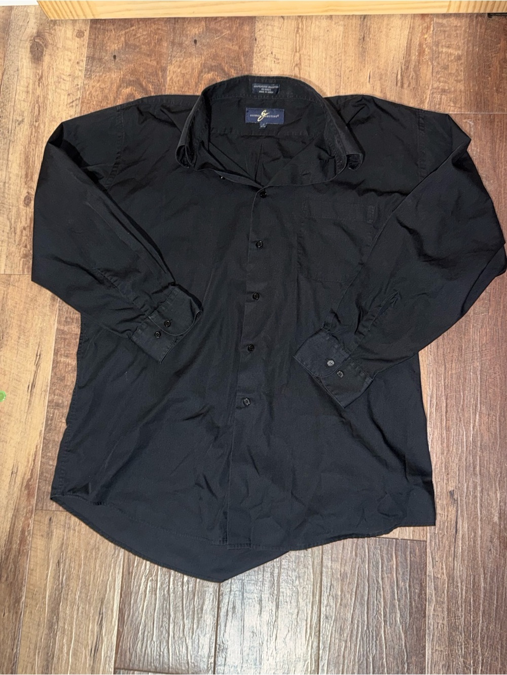 Giorgio Brutini Men's Black Long-Sleeve Button-Up Shirt